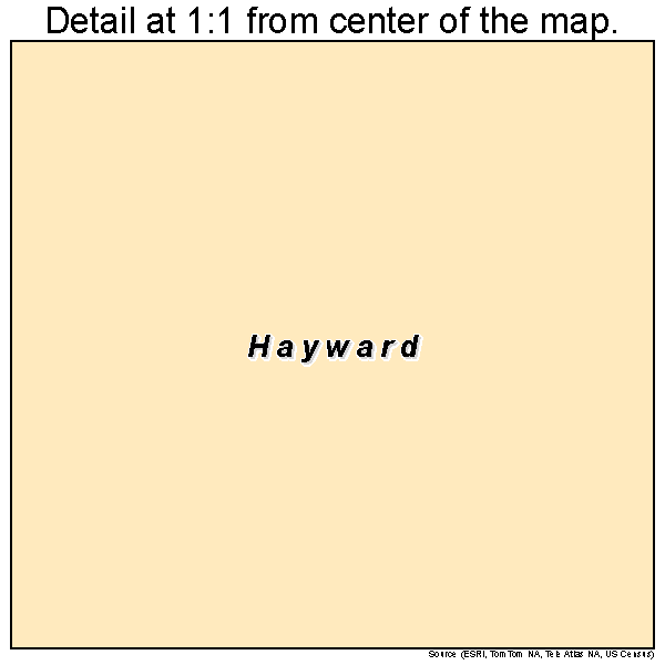 Hayward, Missouri road map detail
