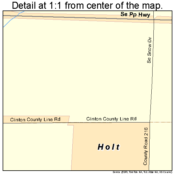 Holt, Missouri road map detail