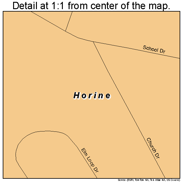 Horine, Missouri road map detail