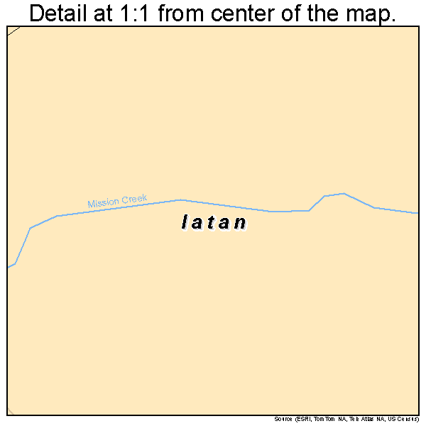 Iatan, Missouri road map detail