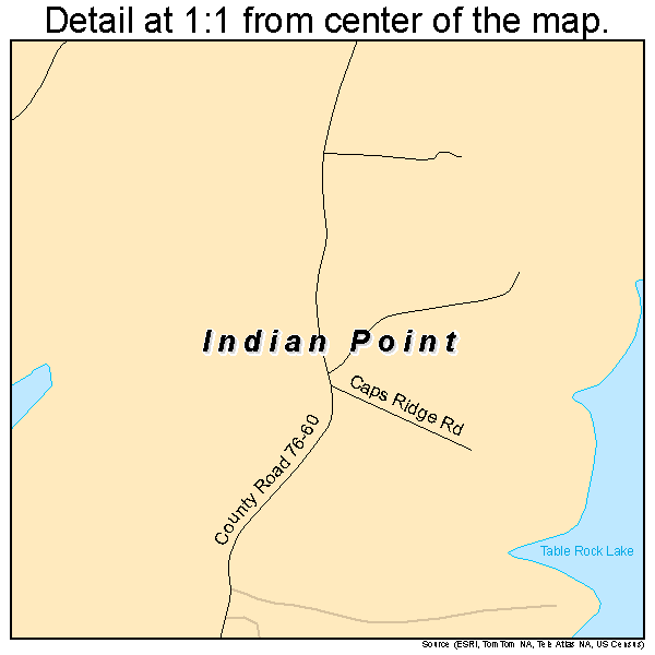 Indian Point, Missouri road map detail