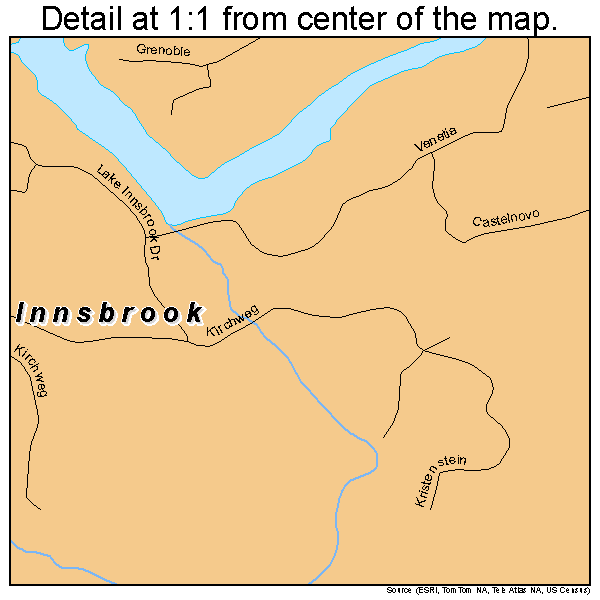 Innsbrook, Missouri road map detail