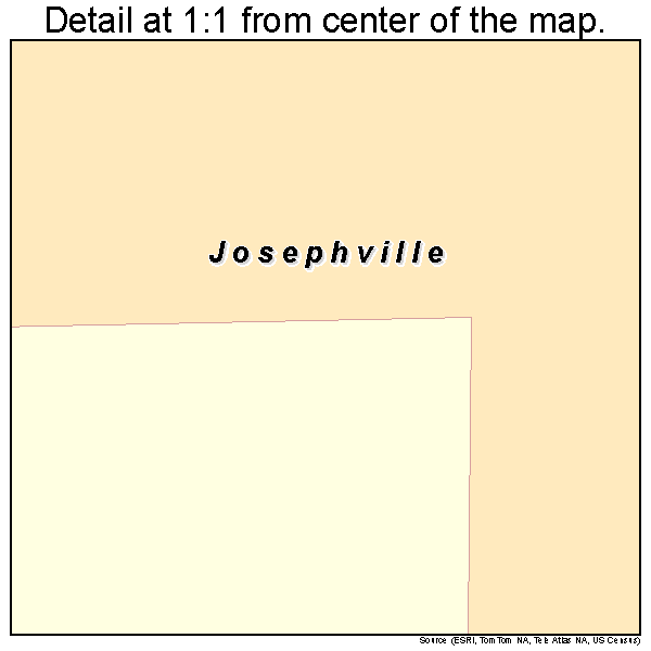 Josephville, Missouri road map detail
