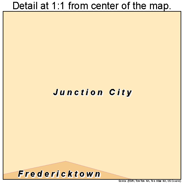 Junction City, Missouri road map detail