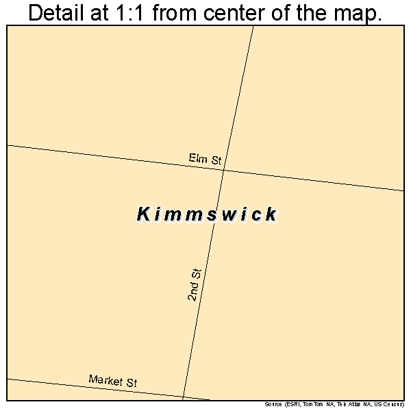 Kimmswick, Missouri road map detail