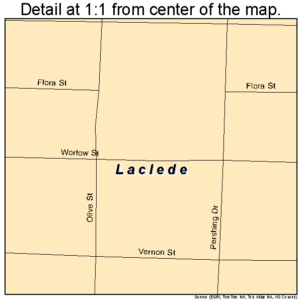 Laclede, Missouri road map detail