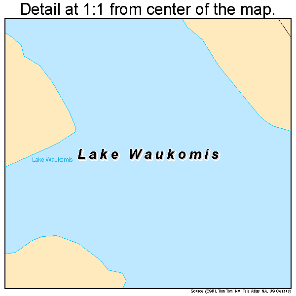 Lake Waukomis, Missouri road map detail