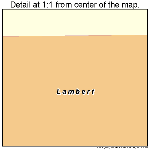 Lambert, Missouri road map detail