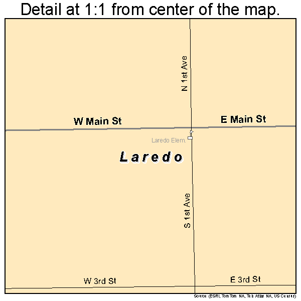 Laredo, Missouri road map detail