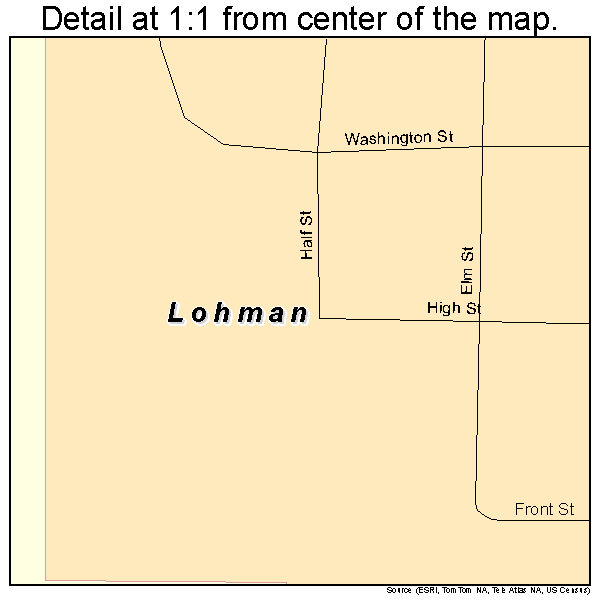 Lohman, Missouri road map detail