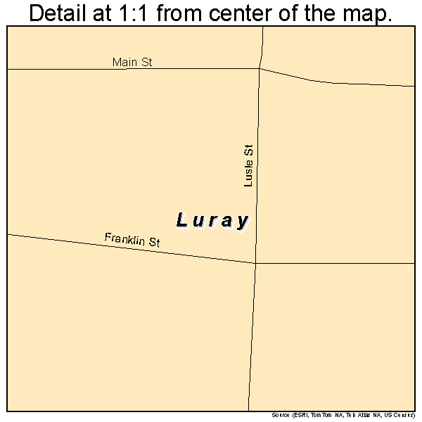 Luray, Missouri road map detail