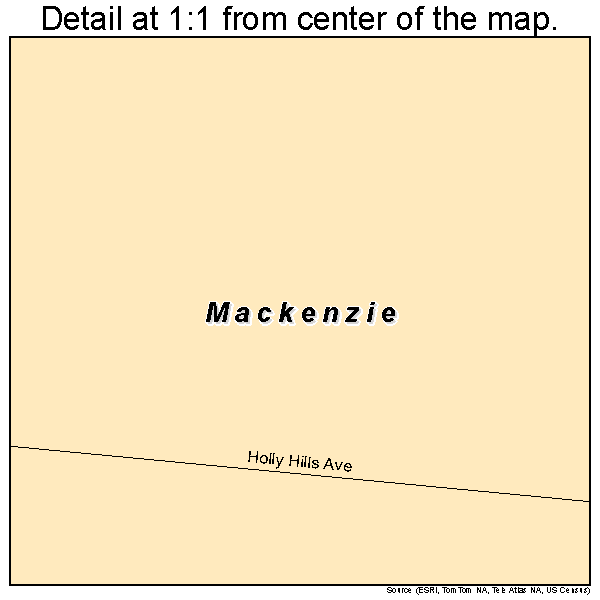Mackenzie, Missouri road map detail