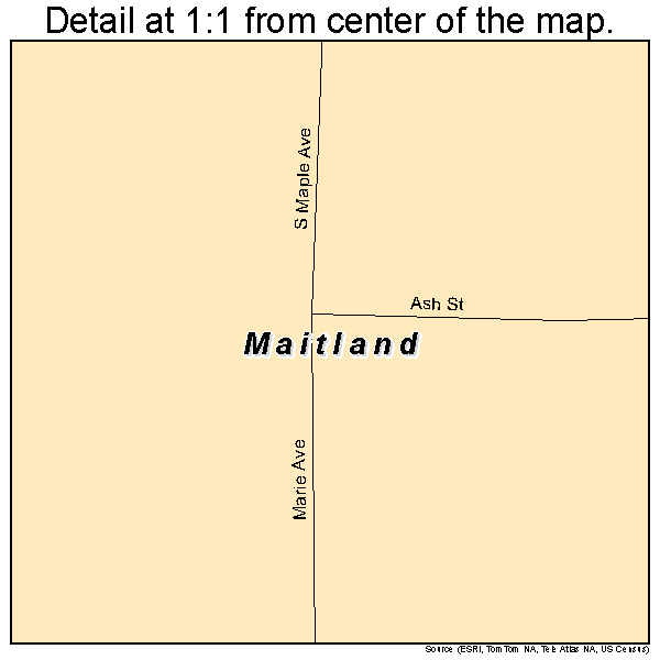Maitland, Missouri road map detail