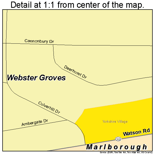 Marlborough, Missouri road map detail
