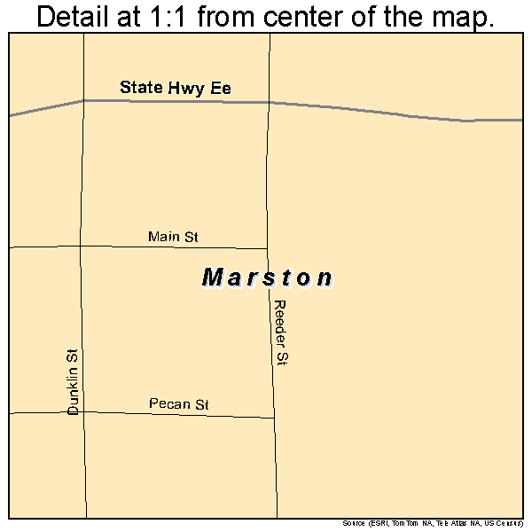 Marston, Missouri road map detail