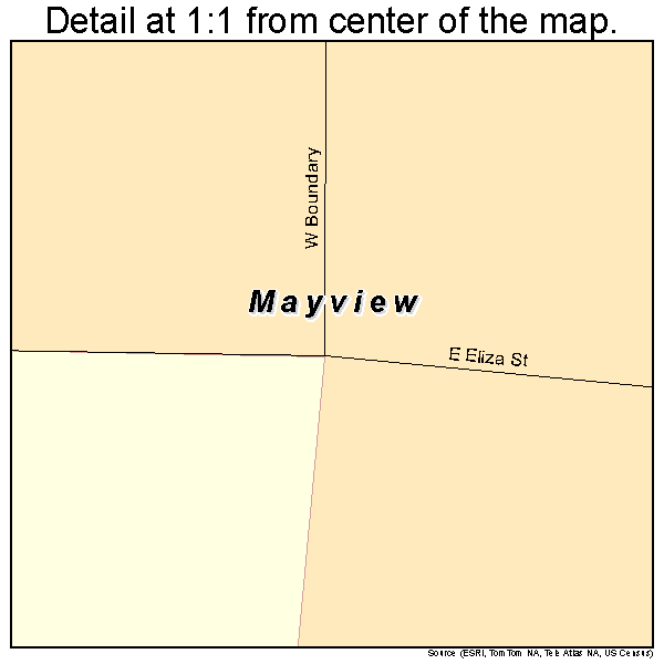 Mayview, Missouri road map detail