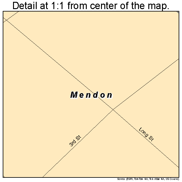 Mendon, Missouri road map detail