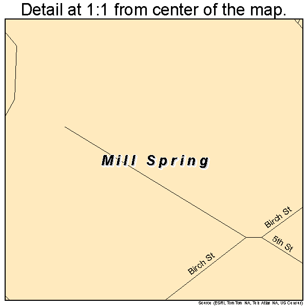 Mill Spring, Missouri road map detail