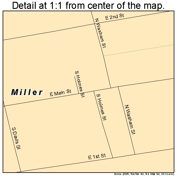 Miller, Missouri road map detail