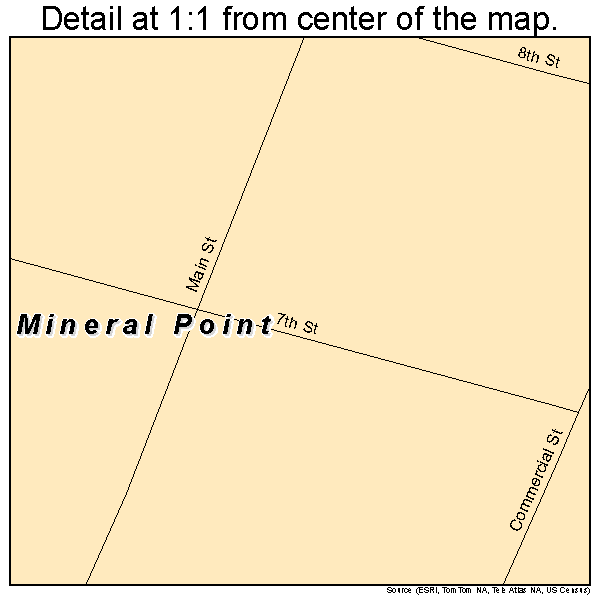 Mineral Point, Missouri road map detail