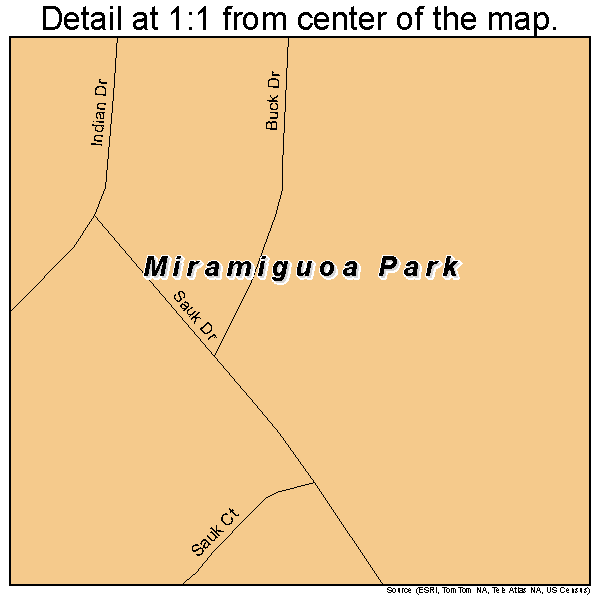 Miramiguoa Park, Missouri road map detail