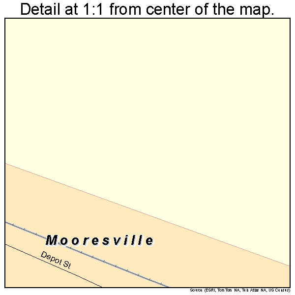 Mooresville, Missouri road map detail