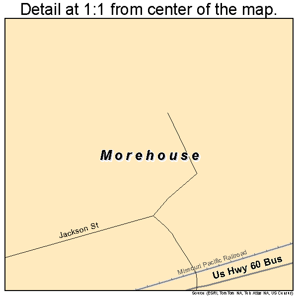 Morehouse, Missouri road map detail