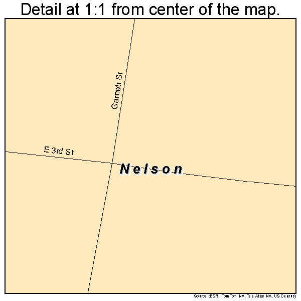 Nelson, Missouri road map detail