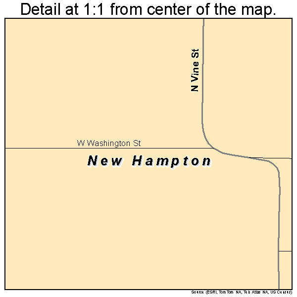 New Hampton, Missouri road map detail
