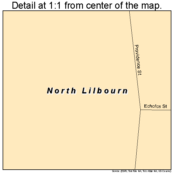 North Lilbourn, Missouri road map detail