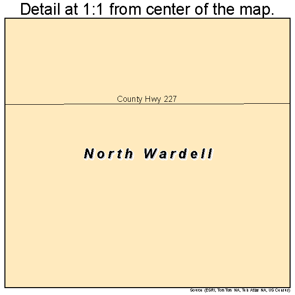 North Wardell, Missouri road map detail