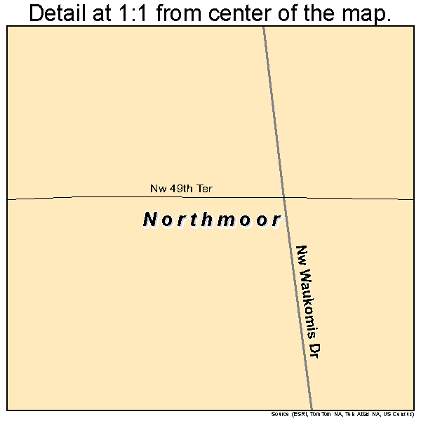 Northmoor, Missouri road map detail