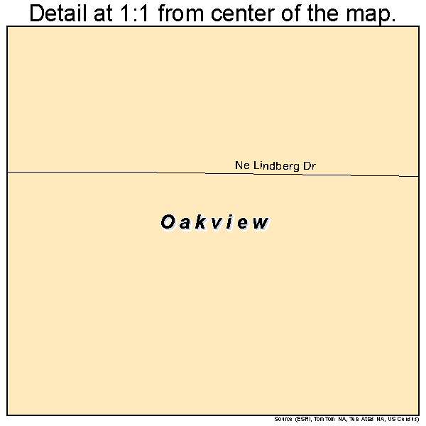 Oakview, Missouri road map detail