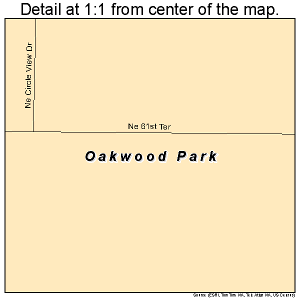Oakwood Park, Missouri road map detail