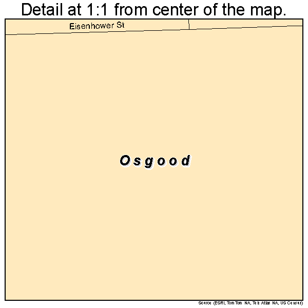 Osgood, Missouri road map detail