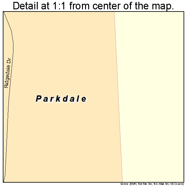 Parkdale, Missouri road map detail