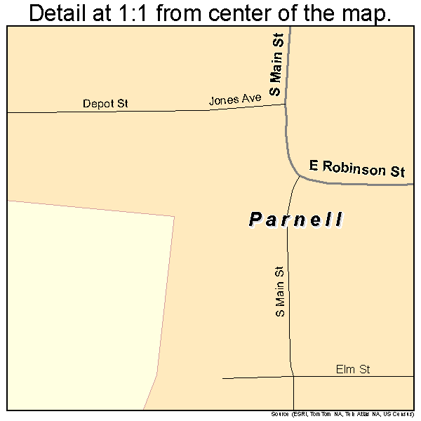 Parnell, Missouri road map detail