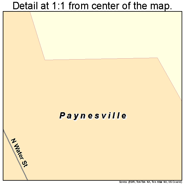 Paynesville, Missouri road map detail
