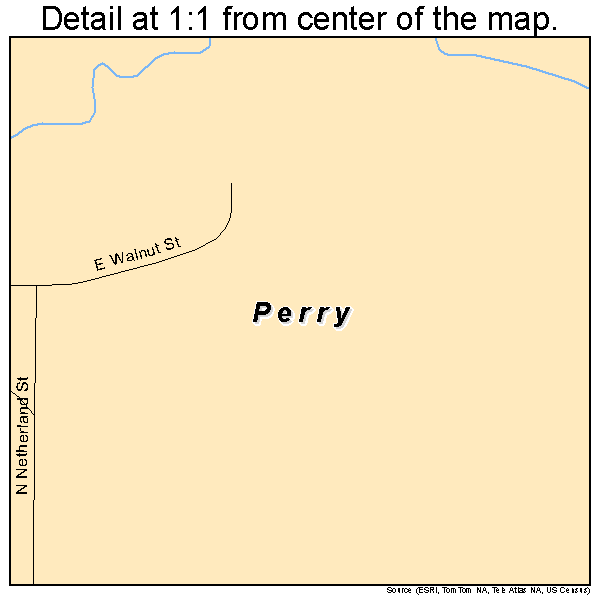 Perry, Missouri road map detail