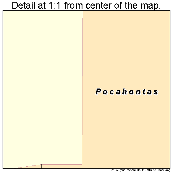 Pocahontas, Missouri road map detail