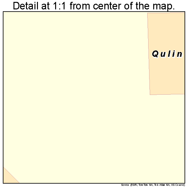 Qulin, Missouri road map detail