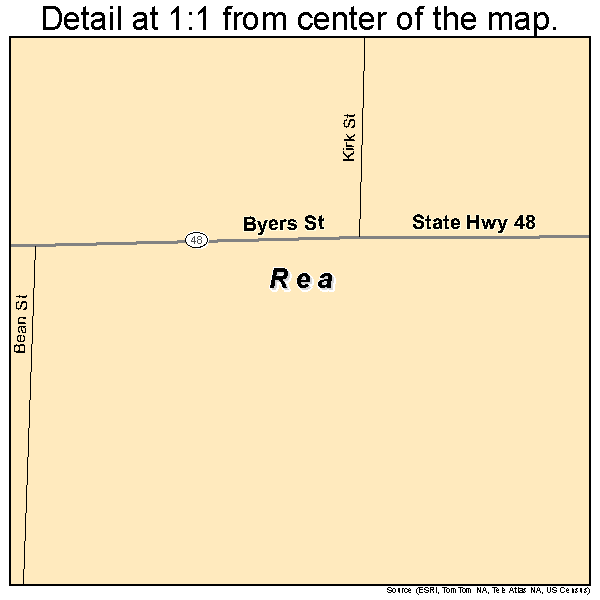 Rea, Missouri road map detail
