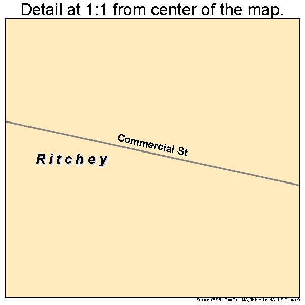 Ritchey, Missouri road map detail