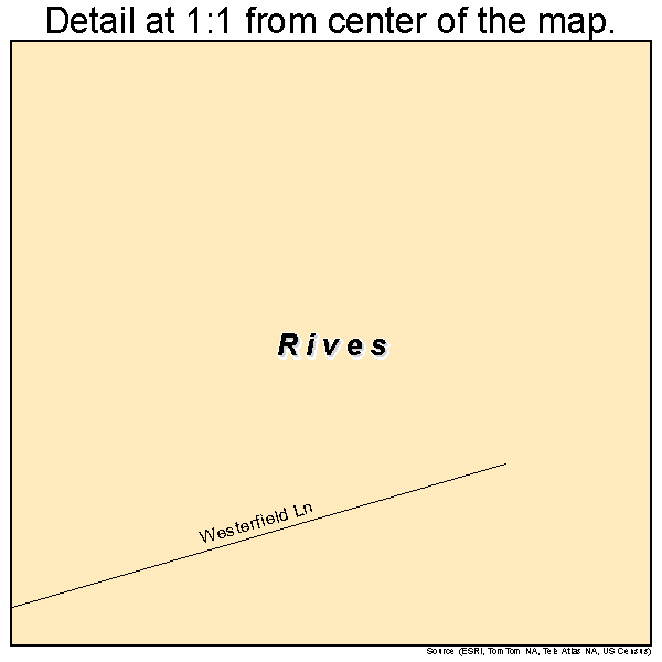 Rives, Missouri road map detail