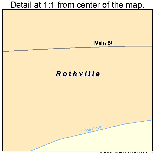 Rothville, Missouri road map detail