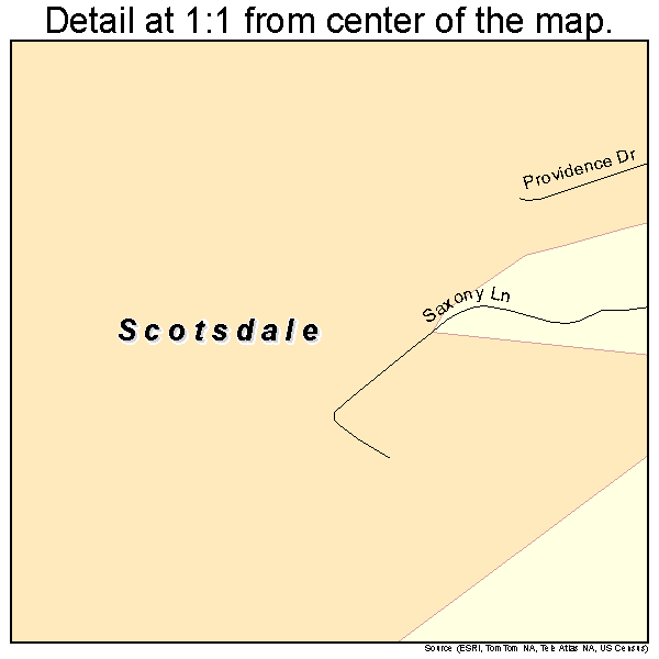 Scotsdale, Missouri road map detail
