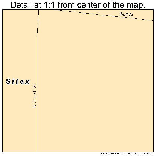 Silex, Missouri road map detail