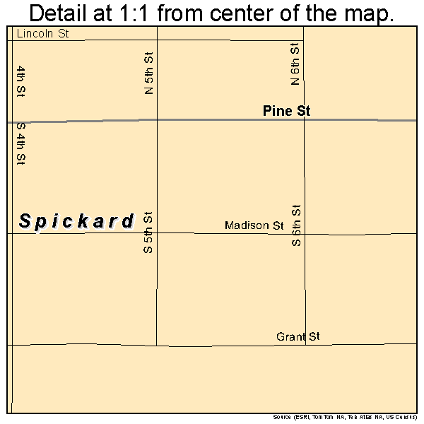 Spickard, Missouri road map detail