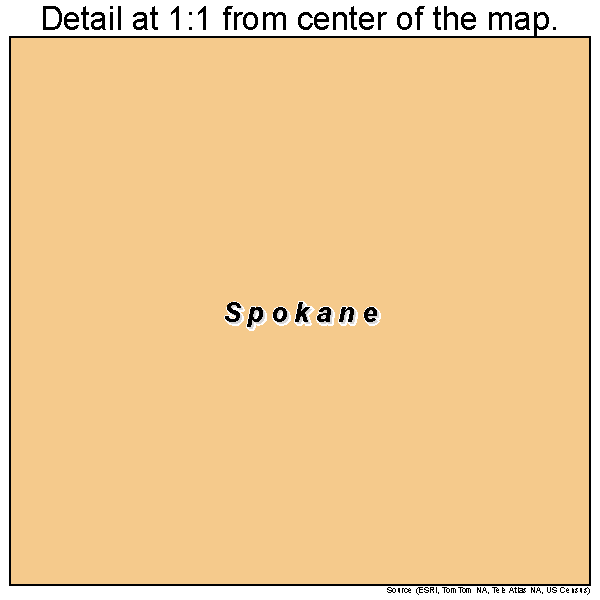 Spokane, Missouri road map detail