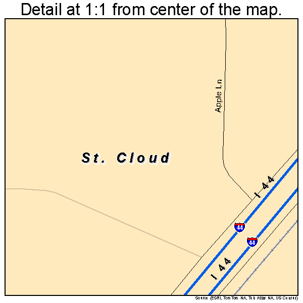 St. Cloud, Missouri road map detail